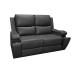 Manilla Black Leather Gel Power Reclining Loveseat